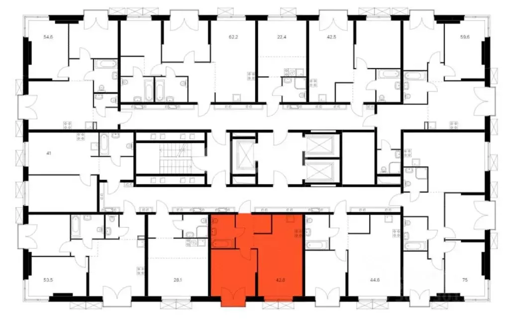 1-к кв. Москва бул. Чкаловский, 6 (42.8 м) - Фото 0