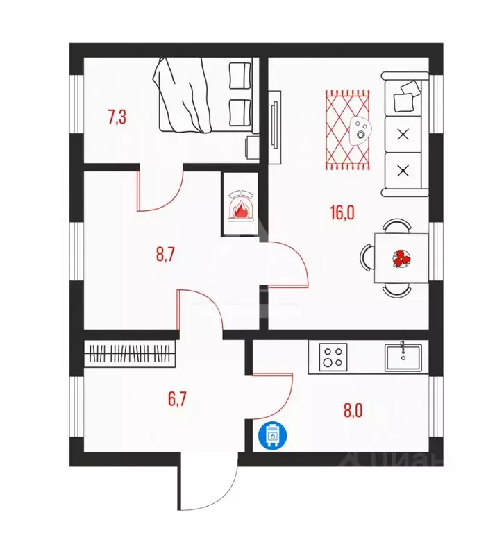 Дом в Челябинская область, Сосновский муниципальный округ, с. ... - Фото 2