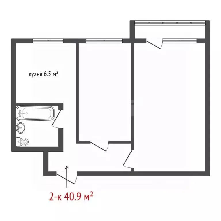 2-к кв. Свердловская область, Екатеринбург ул. Посадская, 15 (40.9 м) - Фото 2