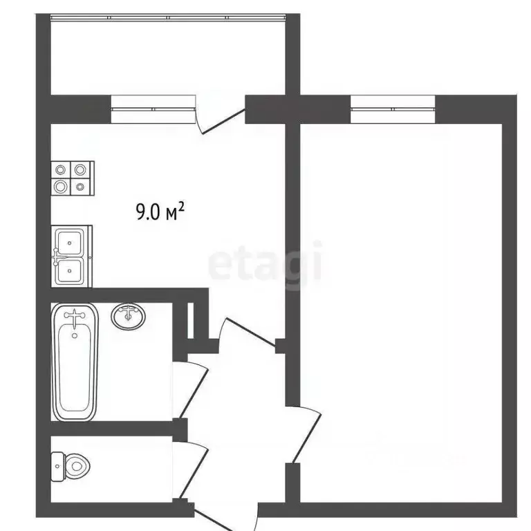 1-к кв. Мордовия, Саранск ул. Косарева, 81 (35.0 м) - Фото 1