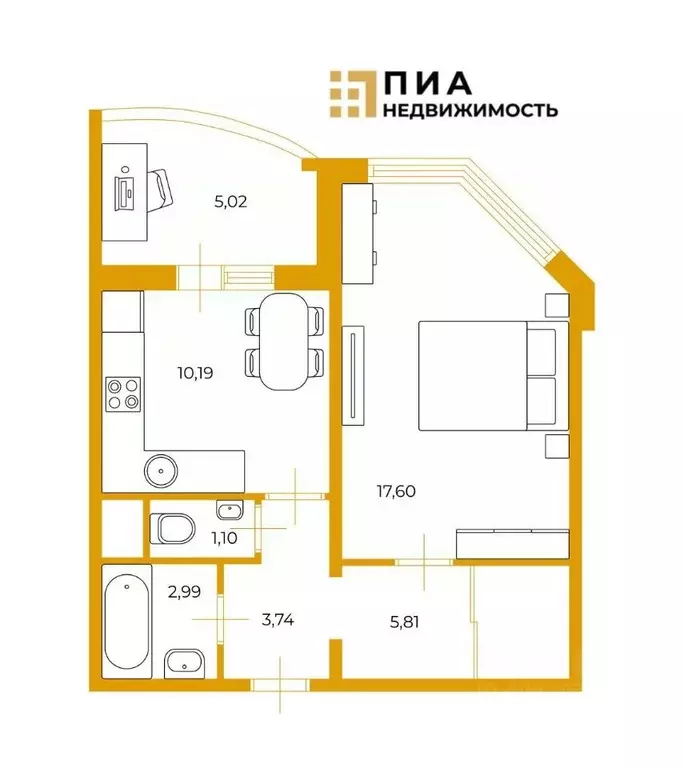 1-к кв. Москва Липецкая ул., 48 (41.5 м) - Фото 2