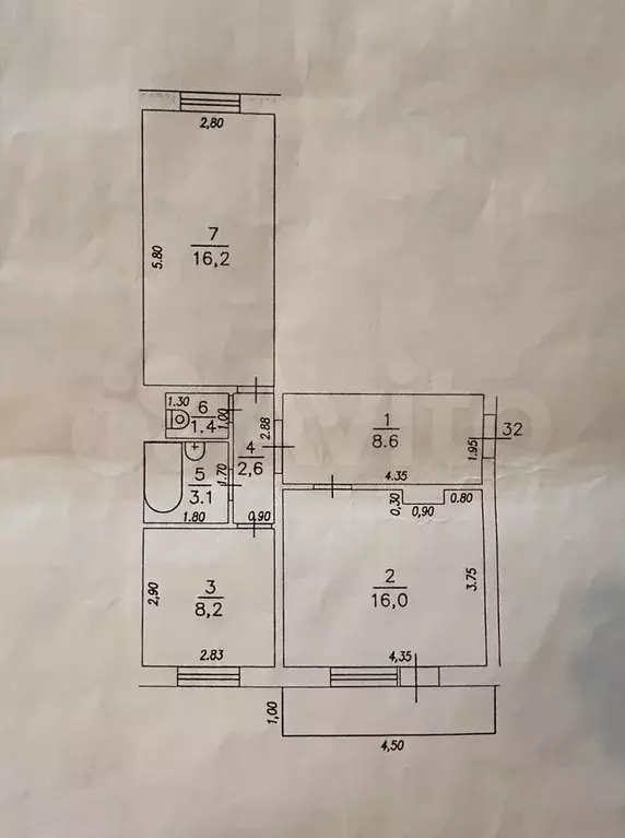 2-к. квартира, 56,1 м, 2/10 эт. - Фото 0