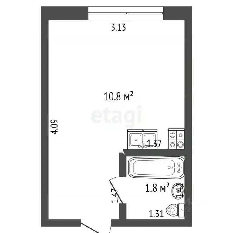 Студия Татарстан, Набережные Челны Цветочный бул., 11Б (12.6 м) - Фото 2
