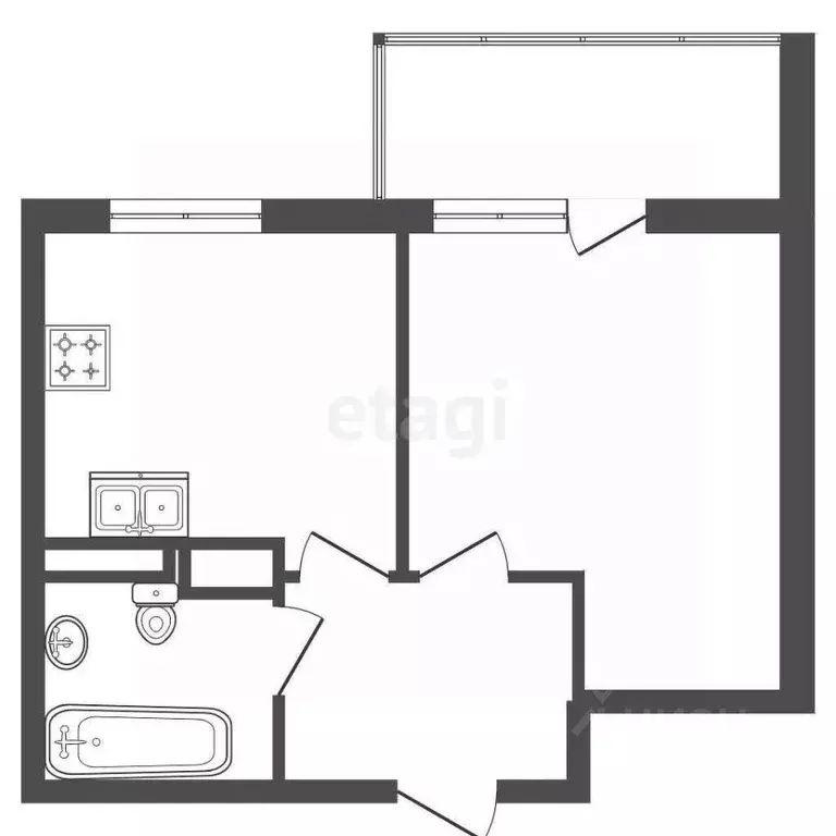 1-к кв. Санкт-Петербург Черниговская ул., 13к2 (36.1 м) - Фото 2