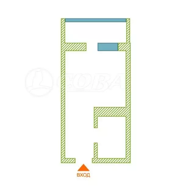 Квартира-студия: деревня Патрушева, улица Николая Гоголя, 9 (26.5 м) - Фото 1