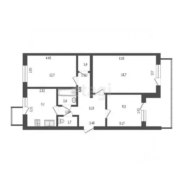 3-к кв. Крым, Саки ул. Гайнутдинова (66.8 м) - Фото 2