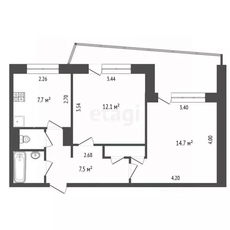 2-к кв. Краснодарский край, Новороссийск ул. Героев Десантников, 37 ... - Фото 2