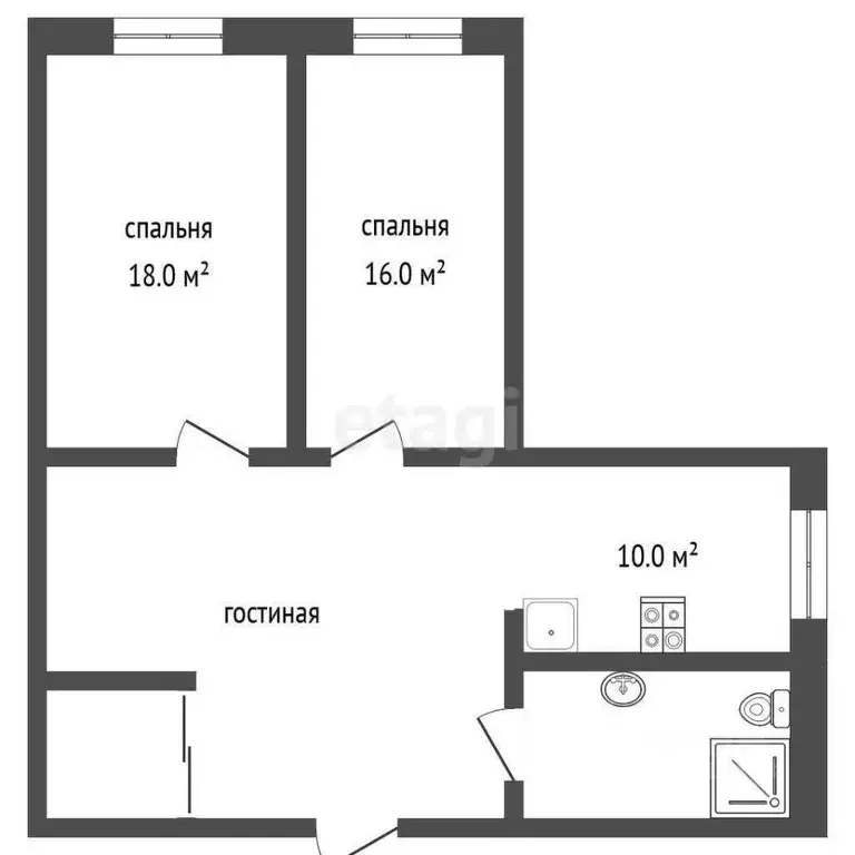 2-к кв. Краснодарский край, Геленджик Крымская ул., 22к22 (55.0 м) - Фото 0
