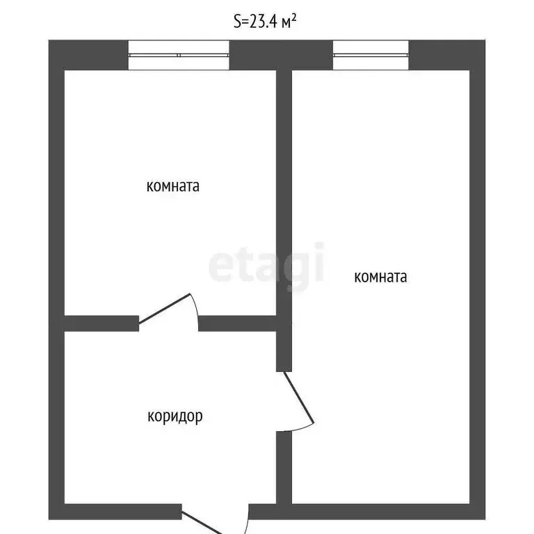 2к в -комнатной квартире (23.4 м) - Фото 1