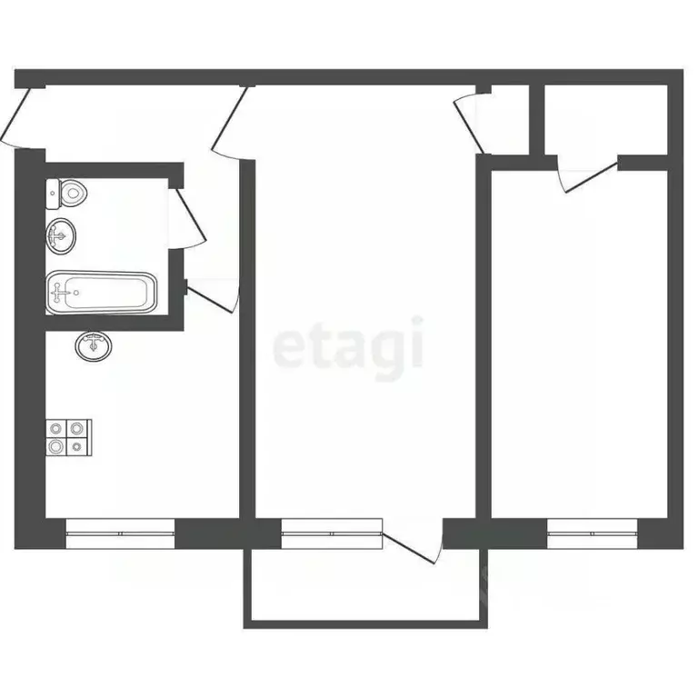 2-к кв. Иркутская область, Ангарск 84-й кв-л, 5 (45.0 м) - Фото 2