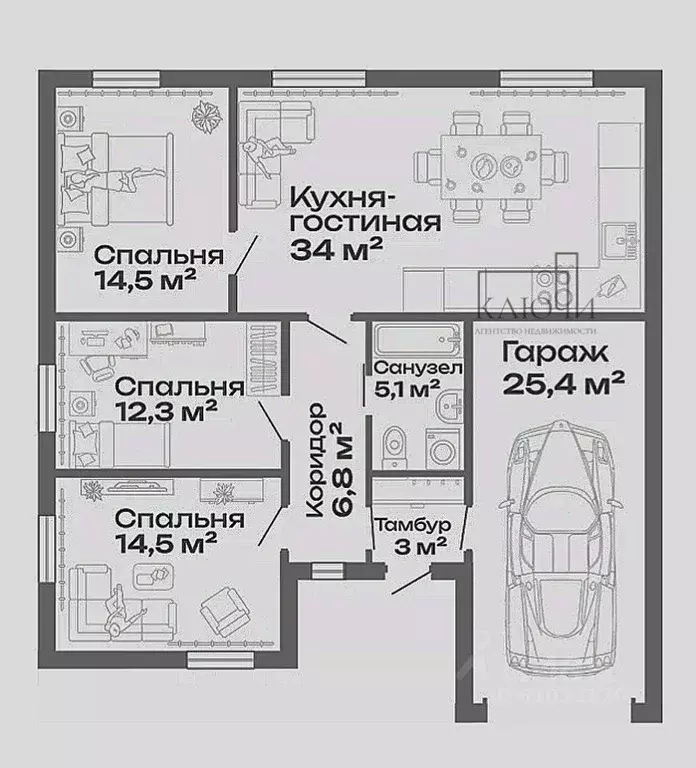 Дом в Челябинская область, Магнитогорск Созвездие клп,  (116 м) - Фото 1