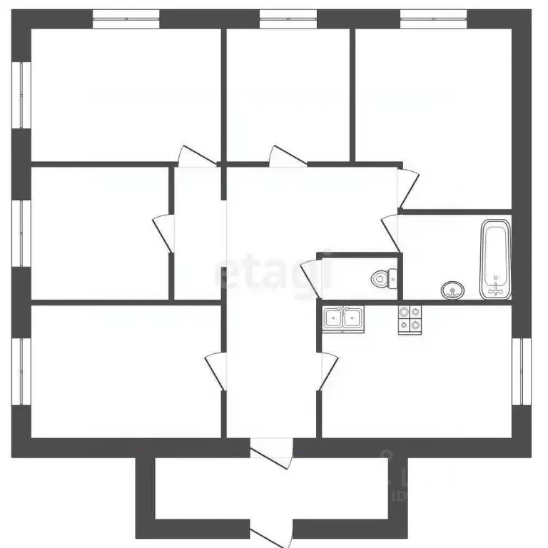 Дом в Ставропольский край, Пятигорск Февральская ул. (259 м) - Фото 2