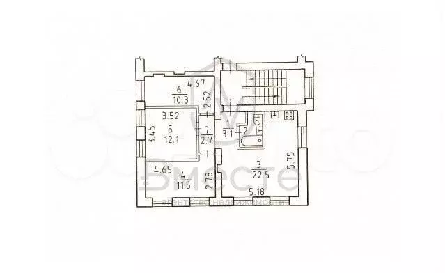 3-к. квартира, 63 м, 4/4 эт. - Фото 0