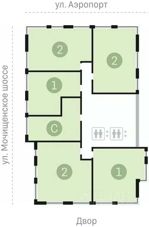 1-к кв. Новосибирская область, Новосибирск ул. Аэропорт, 23/1 (69.04 ... - Фото 1