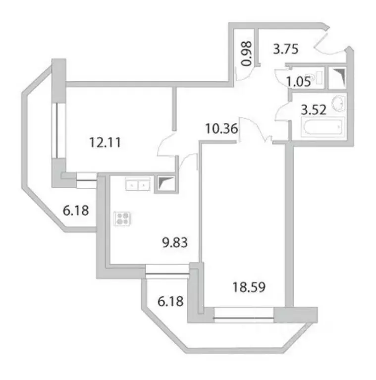2-к кв. Москва ул. Твардовского, 2к5 (60.3 м) - Фото 1