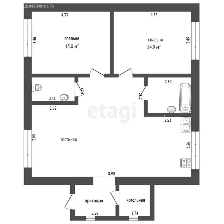 Дом в село Уват, Первомайская улица (82 м) - Фото 1