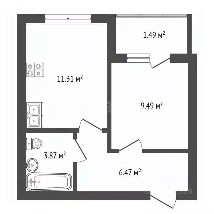 1-к кв. Владимирская область, Муром ул. 5-я Новослободская, 4 (32.0 м) - Фото 2