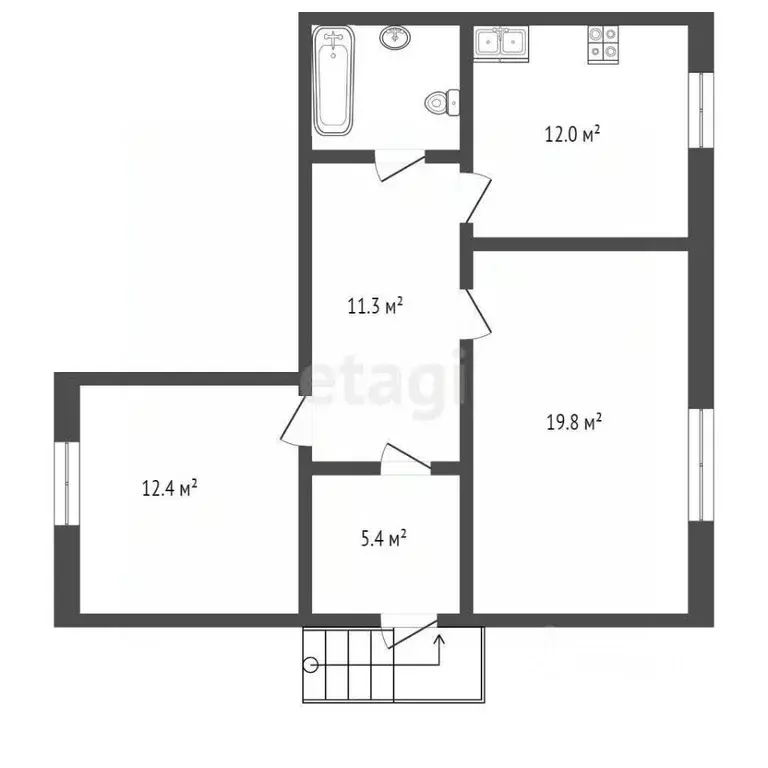 2-к кв. Вологодская область, Сямженский муниципальный округ, пос. ... - Фото 2