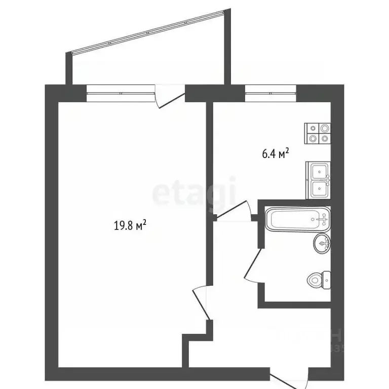 1-к кв. Москва Угличская ул., 6К2 (34.6 м) - Фото 2