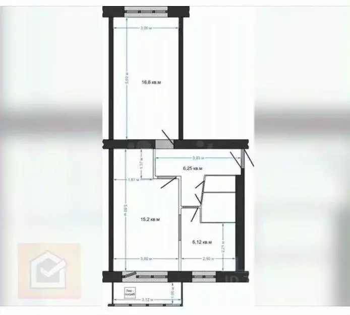 2-к кв. Севастополь ул. Бориса Михайлова, 14 (47.0 м) - Фото 1