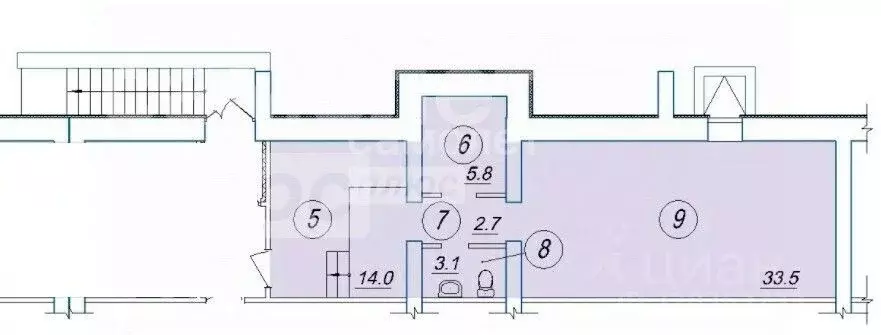 Помещение свободного назначения в Вологодская область, пос. Майский 7Б ... - Фото 2