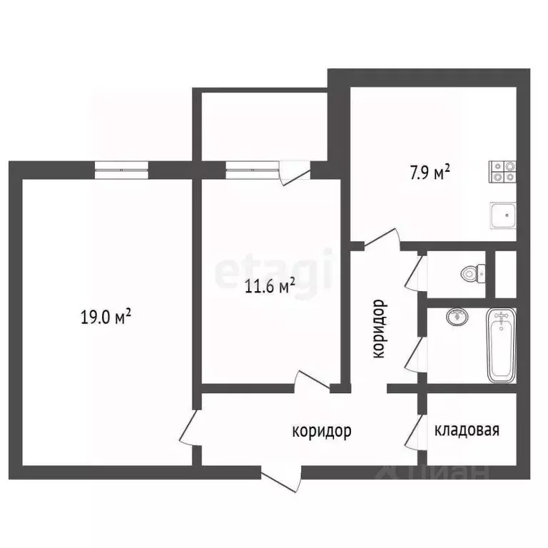 2-к кв. Воронежская область, Воронеж ул. Хользунова, 10 (54.9 м) - Фото 2