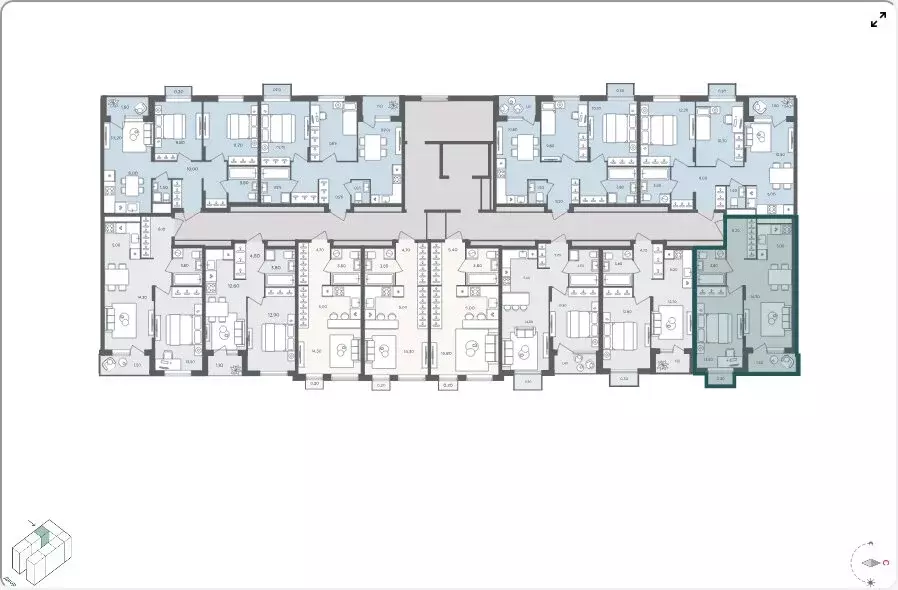 2-комнатная квартира: село Перхушково, микрорайон Равновесие, 5 (42.7 ... - Фото 2