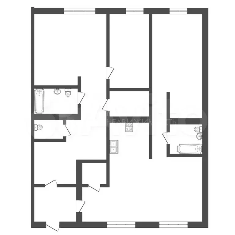 4-к. квартира, 126 м, 1/7 эт. - Фото 0