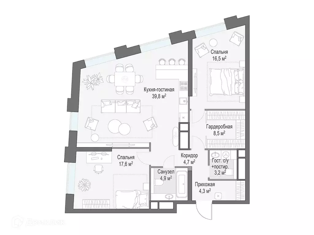 Продаётся 2-к квартира, 99.5 м - Фото 0