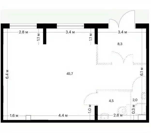 Помещение свободного назначения в Москва Середневский Лес жилой ... - Фото 2