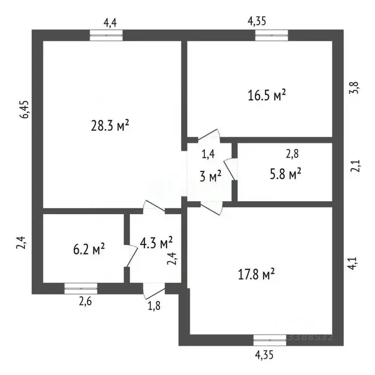 Дом в Красноярский край, Сосновоборский муниципальный округ, с. ... - Фото 2