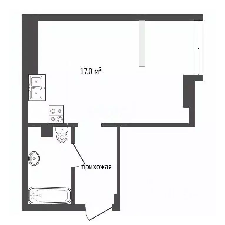 Студия Ростовская область, Ростов-на-Дону Привокзальная ул., 3/1 (32.0 ... - Фото 2