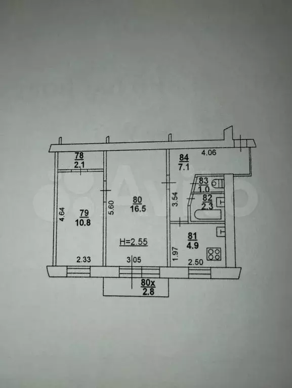 2-к. квартира, 45 м, 5/5 эт. - Фото 0