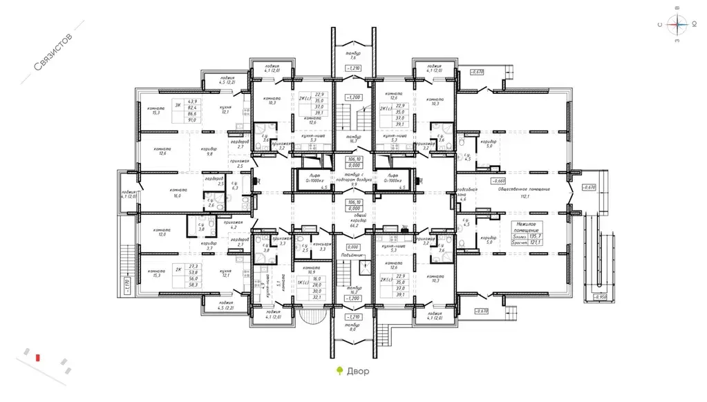 2-к кв. Новосибирская область, Новосибирск ул. Связистов, 162/1 (37.0 ... - Фото 1