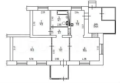 3-к. квартира, 70 м, 1/1 эт. - Фото 0