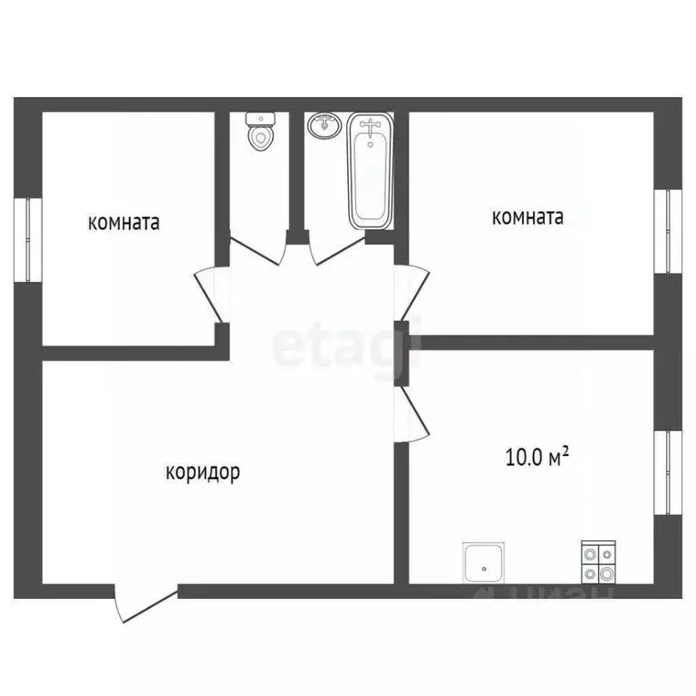 2-к кв. Ярославская область, Рыбинский муниципальный округ, пос. ... - Фото 2