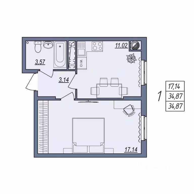 1-к кв. Волгоградская область, Волгоград ул. Тракторостроителей, 31/1 ... - Фото 0