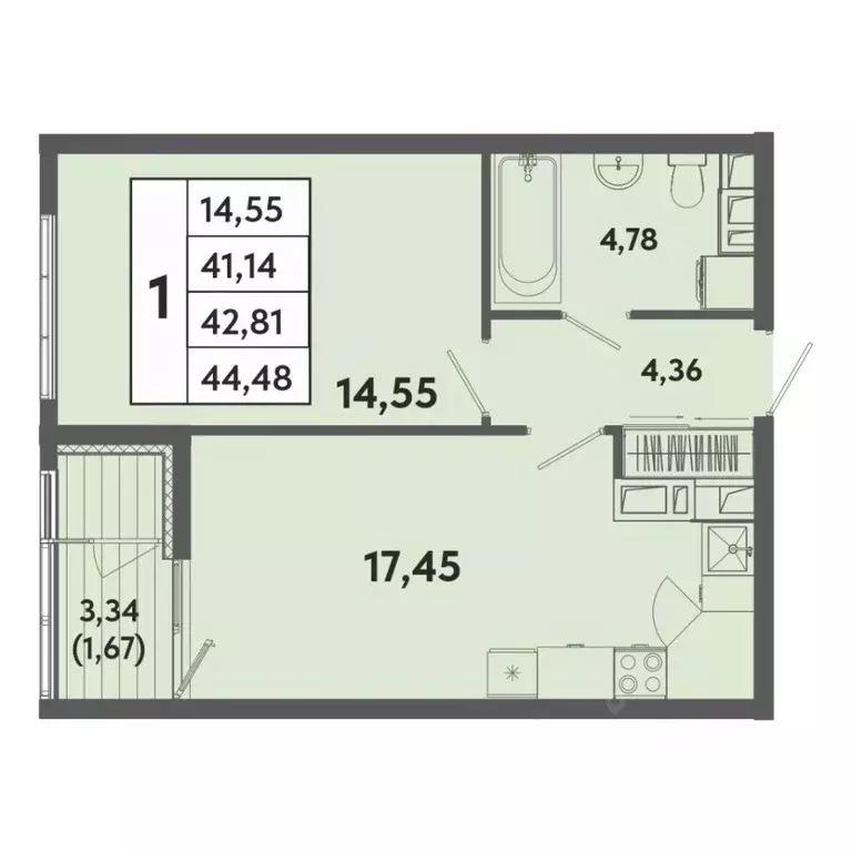 2-к кв. Крым, Ялта ул. Красноармейская, 29Д (45.0 м) - Фото 2