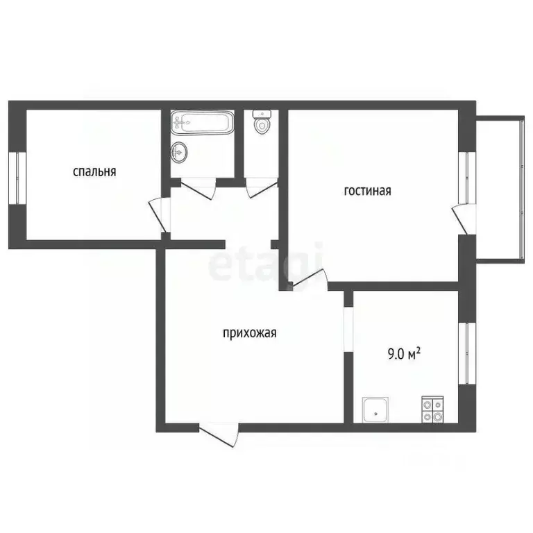 2-к кв. Владимирская область, Муром ул. Машинистов, 36Б (51.7 м) - Фото 2