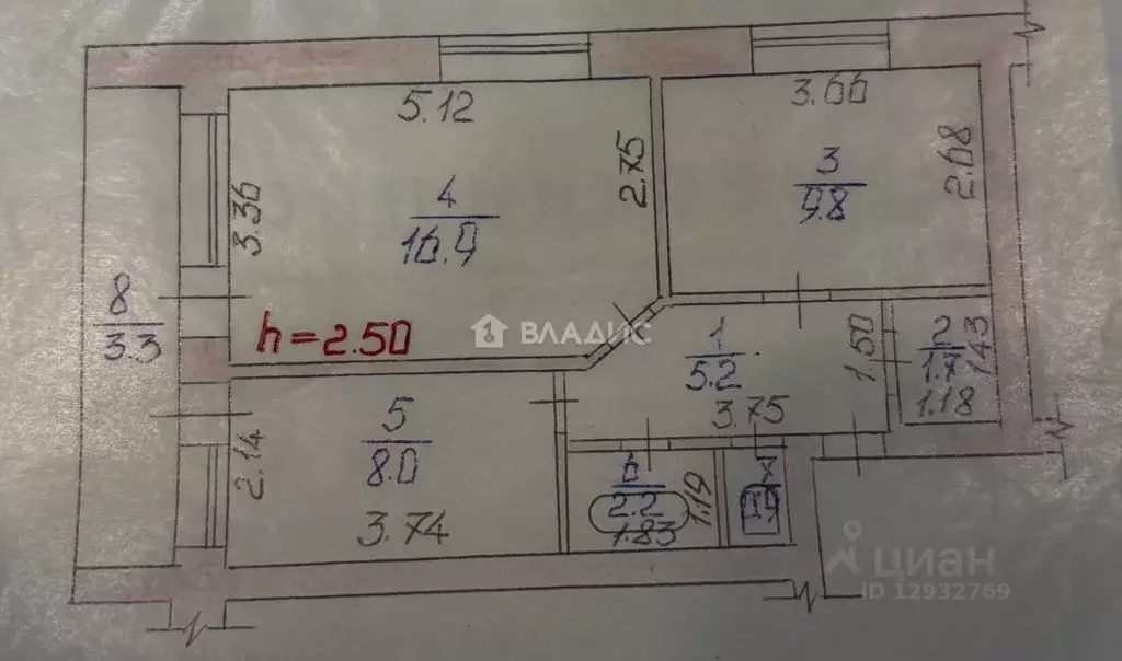 2-к кв. Пензенская область, Пензенский район, Ленинский сельсовет, с. ... - Фото 2