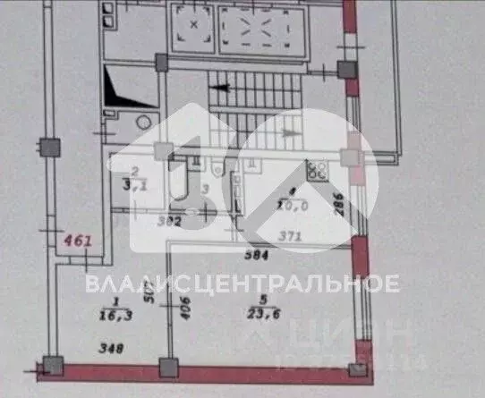 1-к кв. Новосибирская область, Новосибирск ул. Кирова, 27/3 (56.7 м) - Фото 1