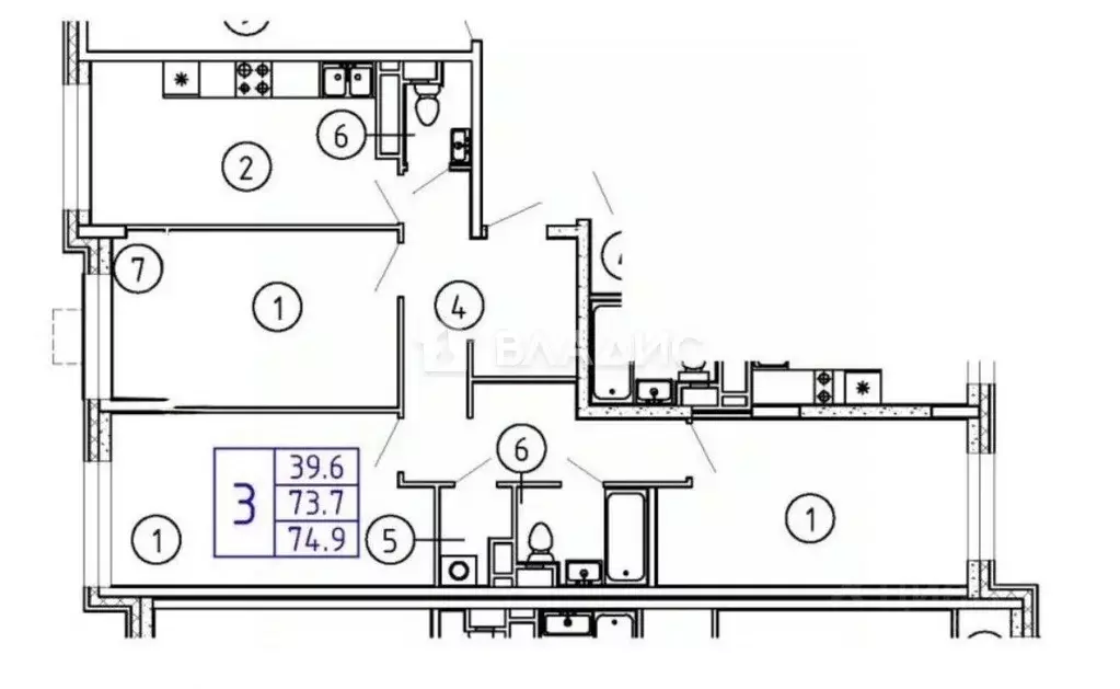 3-к кв. Московская область, Красногорск Опалиха мкр, бул. Серебряный, ... - Фото 2