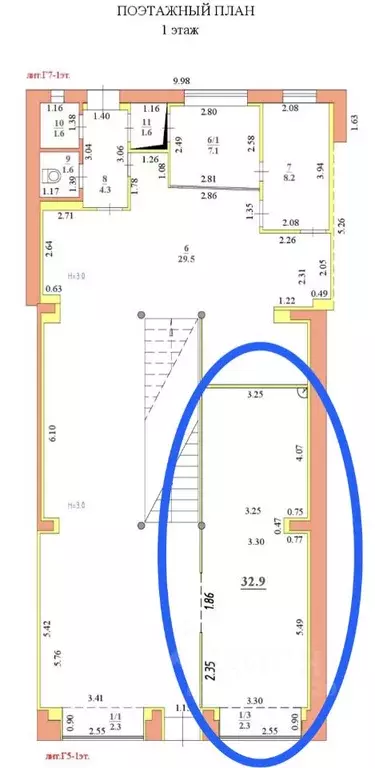 Торговая площадь в Краснодарский край, Ейск ул. Свердлова, 85/6 (33 м) - Фото 2