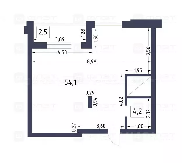 1-к кв. Татарстан, Казань ул. Павлюхина, 110В (55.3 м) - Фото 1