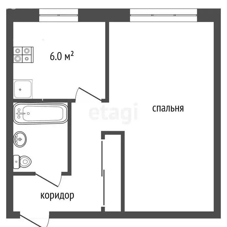 1-комнатная квартира: Рыбинск, улица Боткина, 11 (31 м) - Фото 1