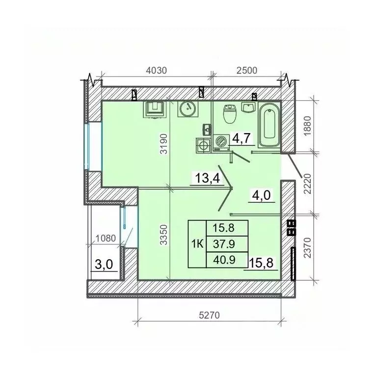 1-к кв. Ивановская область, Иваново пер. Большой Транспортный (40.9 м) - Фото 2