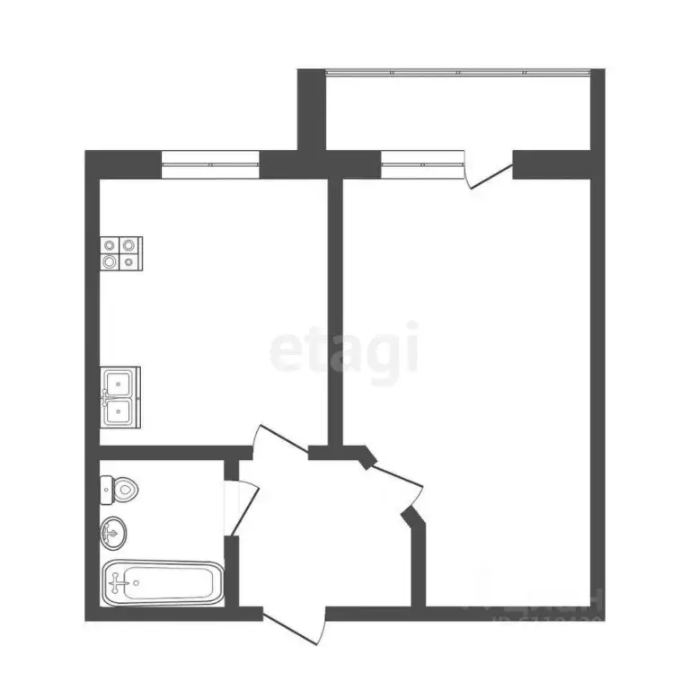 1-к кв. Мордовия, Саранск ул. Есенина, 21А (40.7 м) - Фото 0