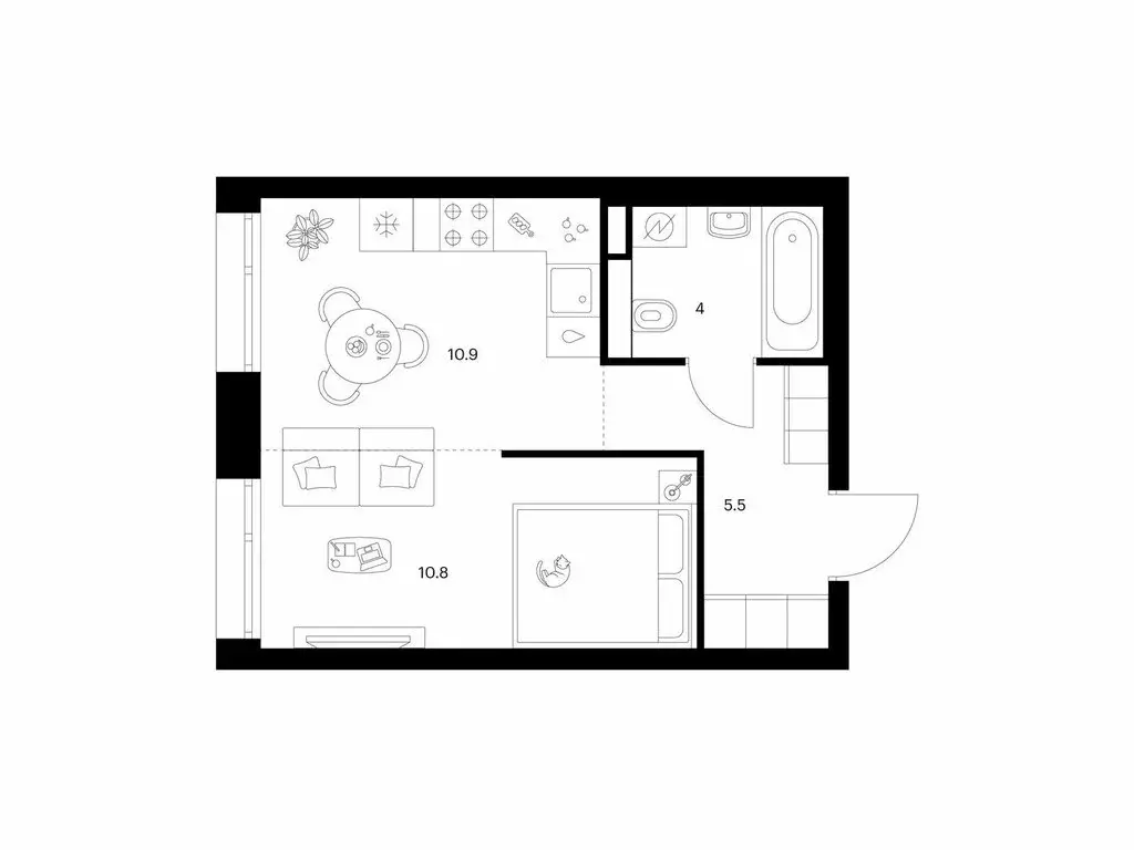 1-комнатная квартира: Москва, НАО, Филимонковский район, жилой ... - Фото 1