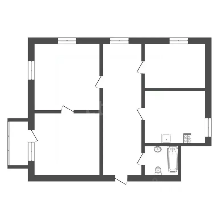 2-к кв. Тульская область, Суворов просп. Мира, 1 (44.0 м) - Фото 2