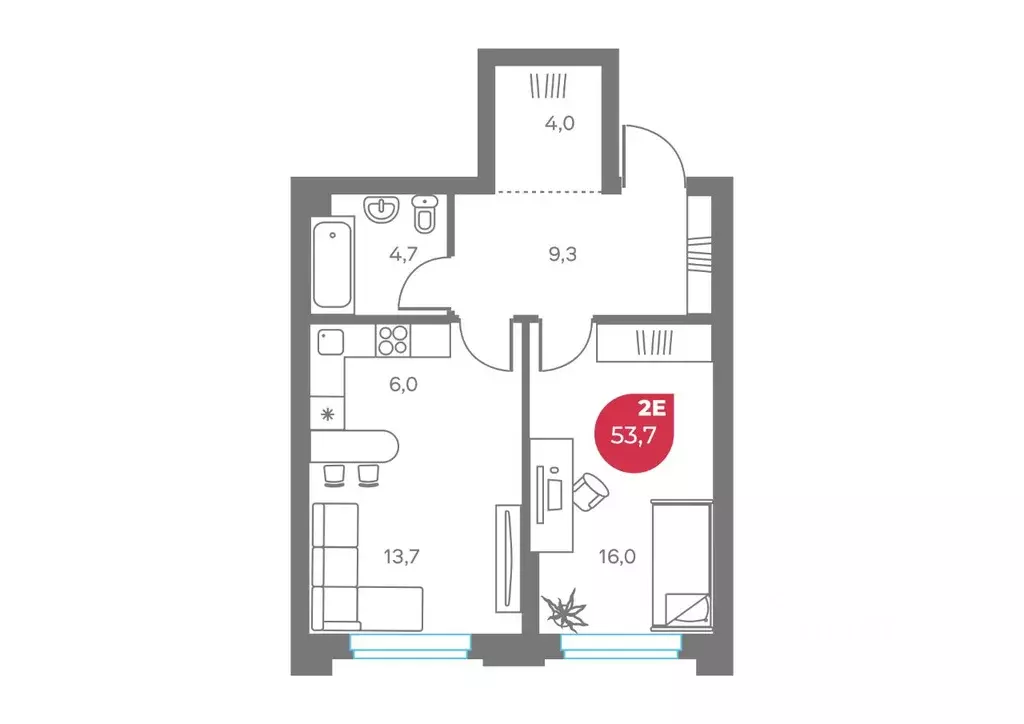 2-к кв. Пермский край, Пермь Советская ул., 16 (53.7 м) - Фото 1